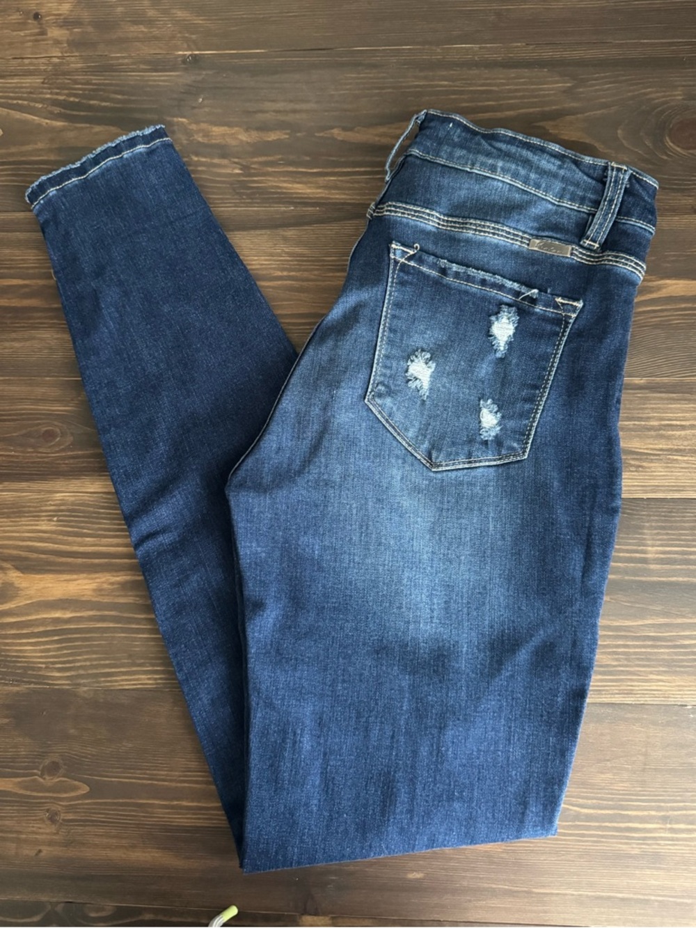 Women’s KanCan Dark Wash Distressed Stretch Jeans
